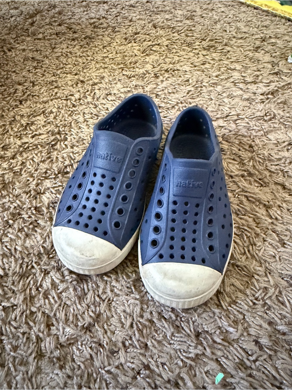 Native Kids Water Shoes in Navy and White Slip-On